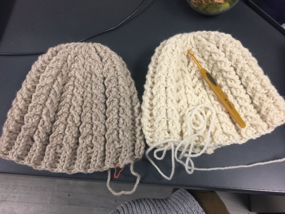 Mini Plaits Winter Hat 2 and Cowl 2